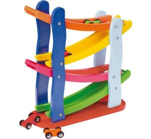 Small Foot Drevená závodná dráha 4 autíčka - poškodený obal